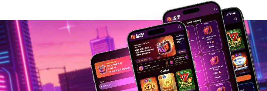 LuckyHills Casino mobile browser in AU 
